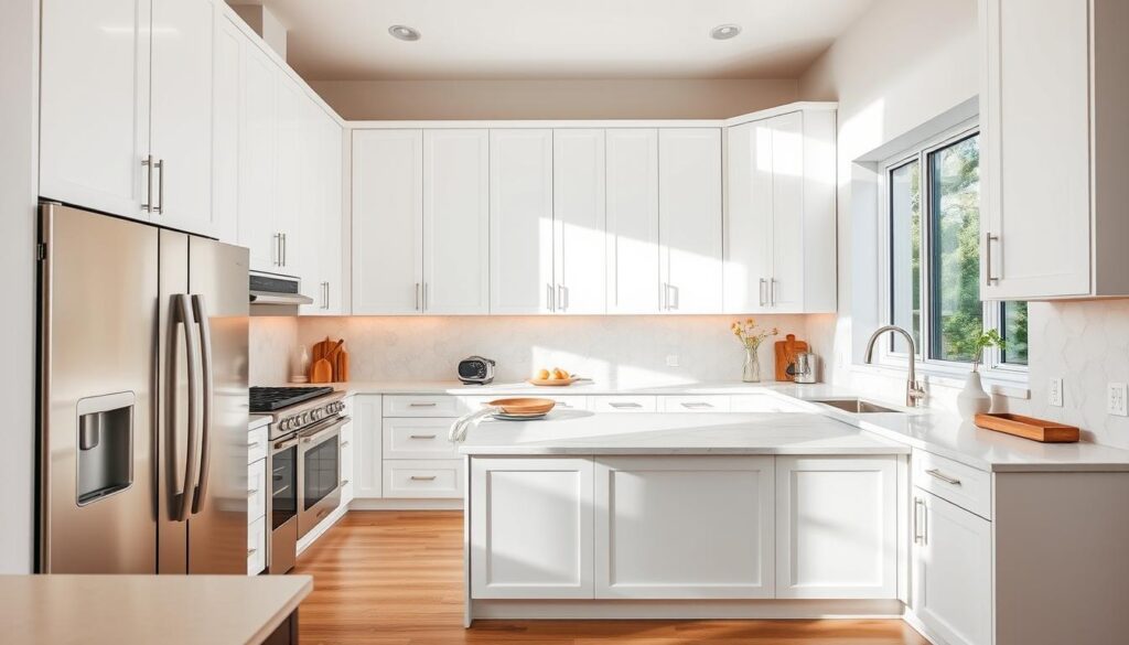 white kitchen cabinet