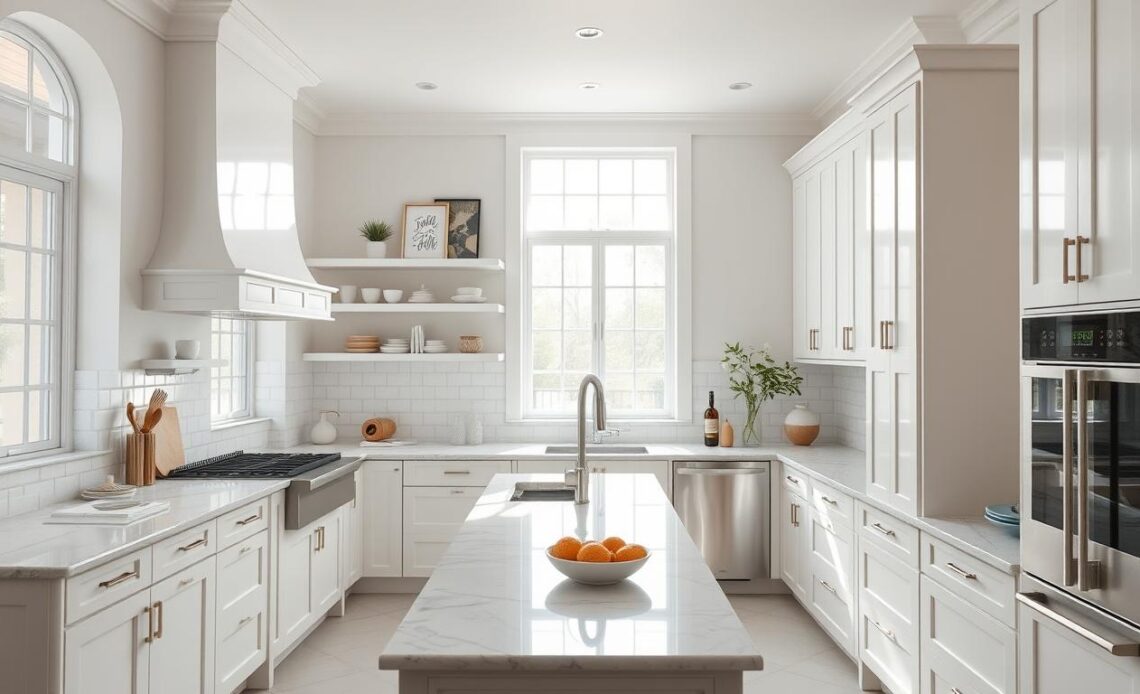 white kitchen cabinet